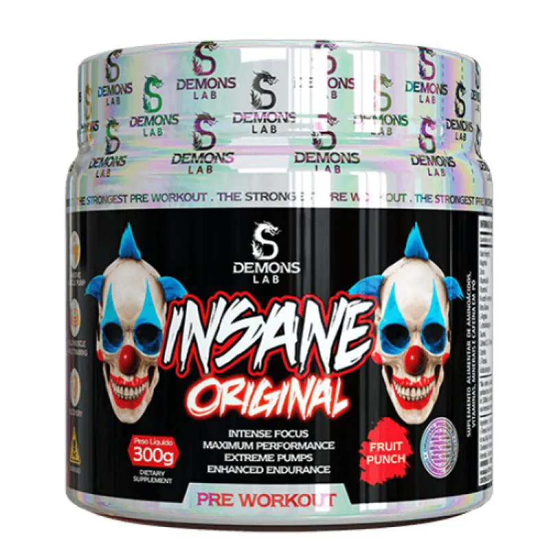 DEMONS LAB - INSANE ORIGINAL 300G FRUIT PUNCH (FRUTAS VERMELHAS)