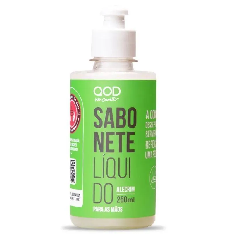 SABONETE LíQUIDO ALECRIM 250 ML - QOD WE CARE