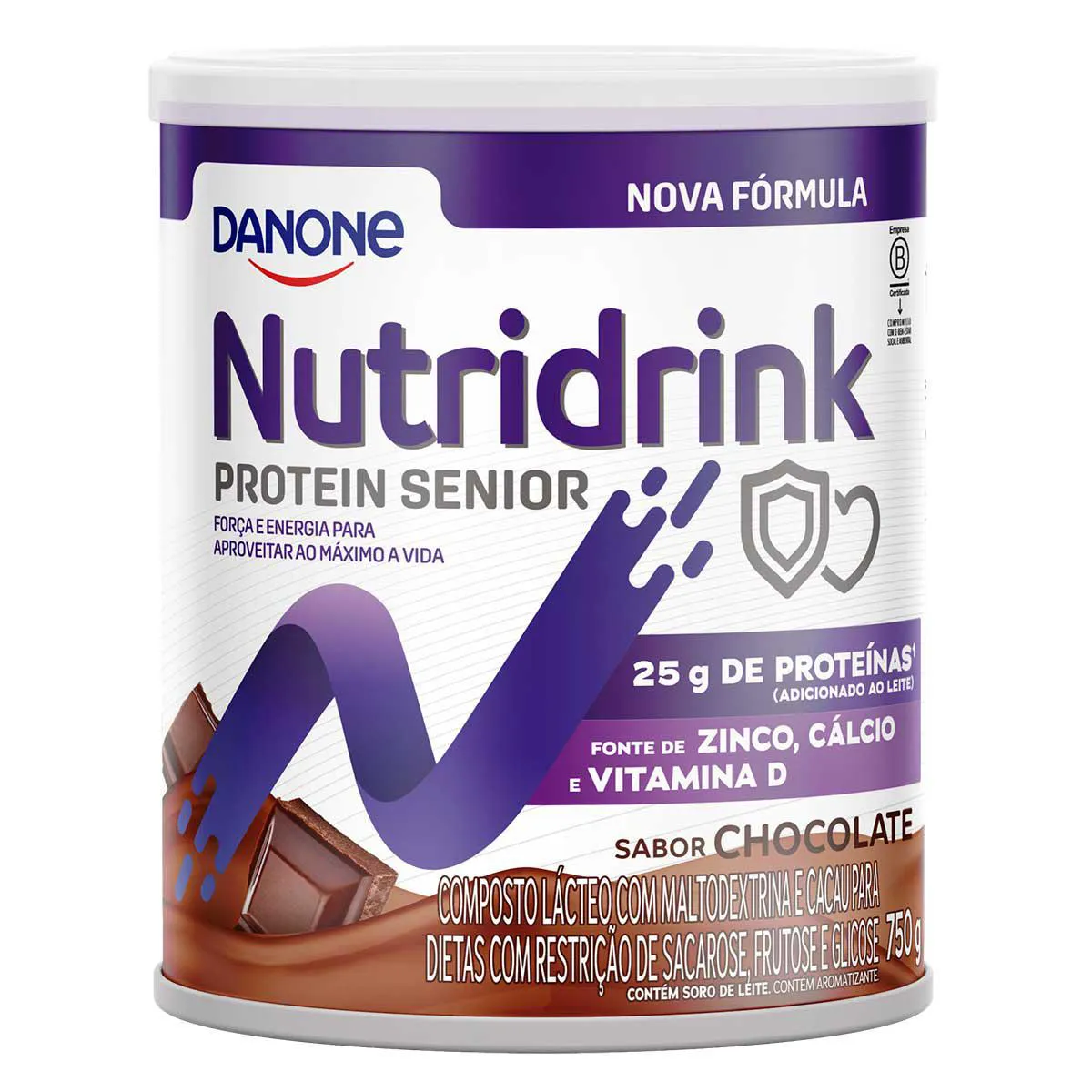 Suplemento Alimentar Nutridrink Protein Sênior Chocolate 750g