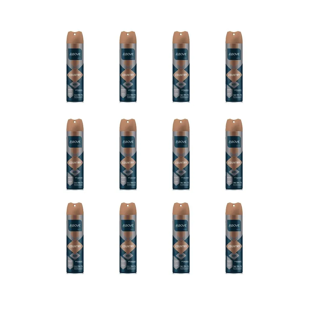 DESODORANTE AERO ABOVE 150ML MASC ANTI COUNTRY-KIT C/12UN