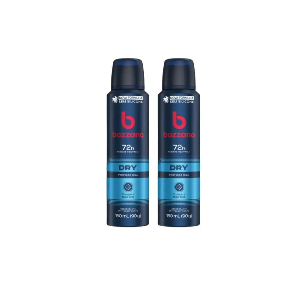 DESODORANTE AERO BOZZANO 150ML ANTI DRY - KIT C/ 2UN