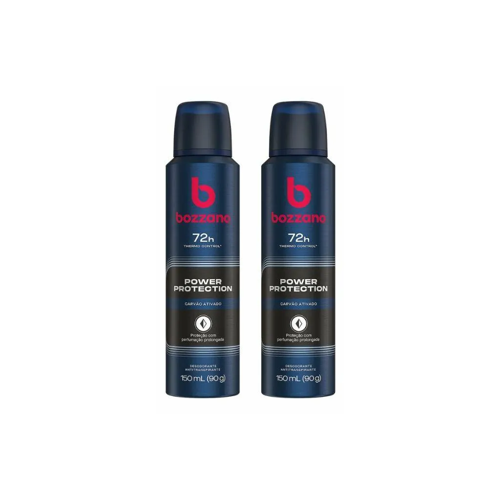 DESODORANTE AERO BOZZANO 150ML POWER P CARVAO ATIVADO-KIT2UN