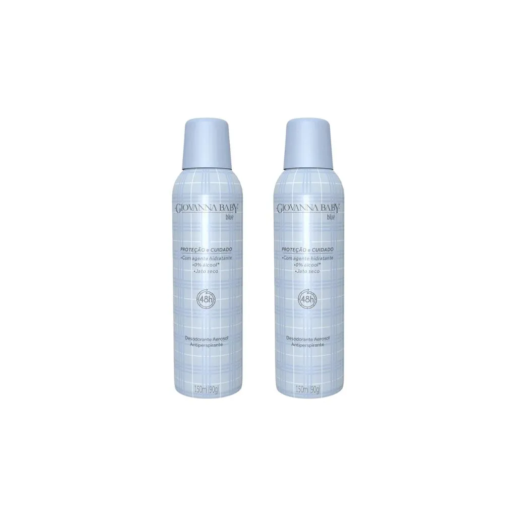 DESODORANTE AERO GIOVANNA BABY 150ML AZUL-KIT C/2UN