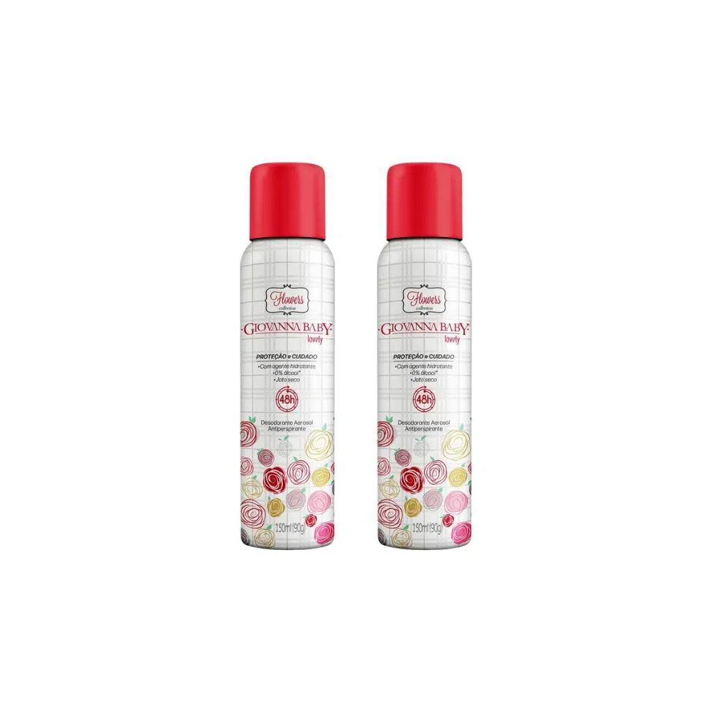 DESODORANTE AERO GIOVANNA BABY 150ML LOVELY-KIT C/2UN