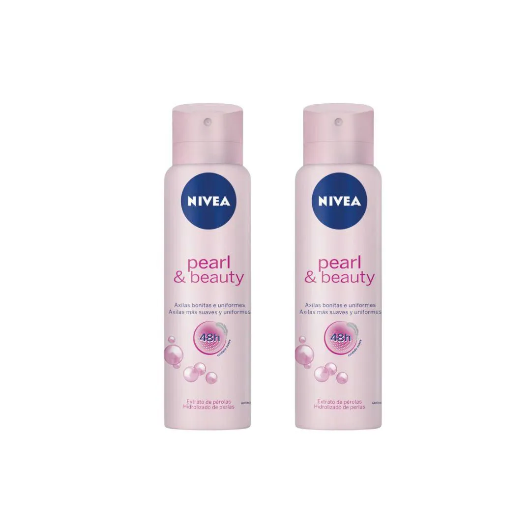 DESODORANTE AERO NIVEA 150ML FEM PEARL BEAUTY - KIT C/ 2UN