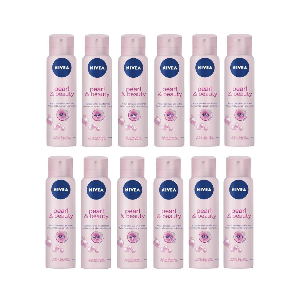 DESODORANTE AERO NIVEA 150ML FEM PEARL BEAUTY - KIT C/ 12UN