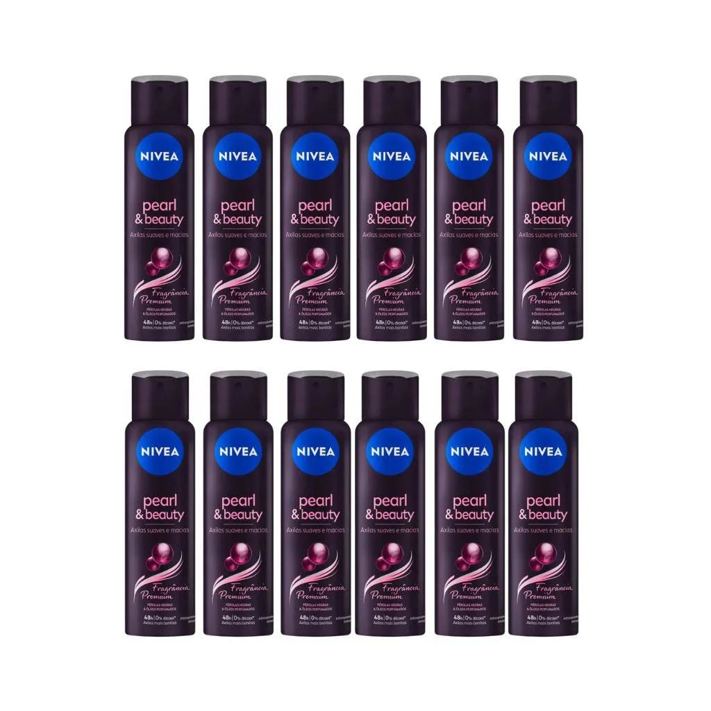 DESODORANTE AERO NIVEA 150ML FEM PEARL BEAUTY PEROLAS - 12UN