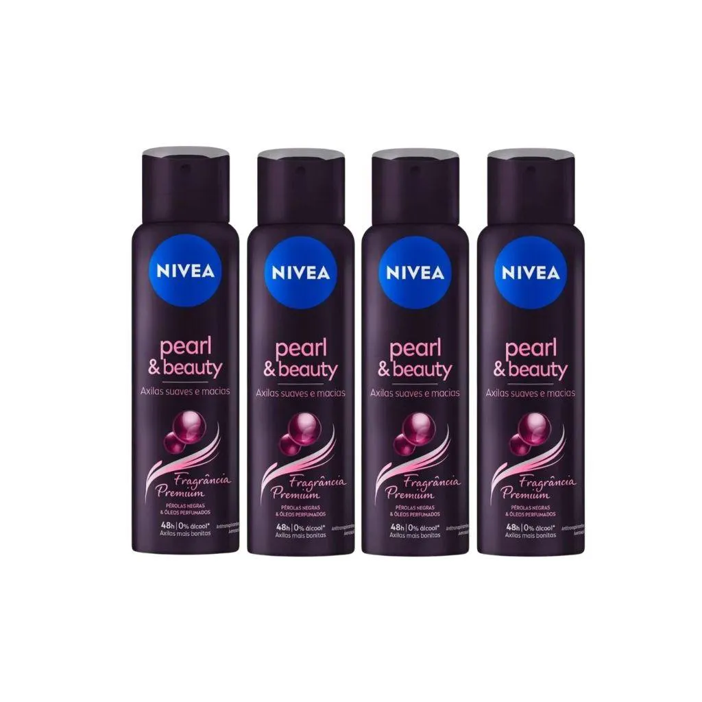 DESODORANTE AERO NIVEA 150ML FEM PEARL BEAUTY PEROLAS-KIT4UN