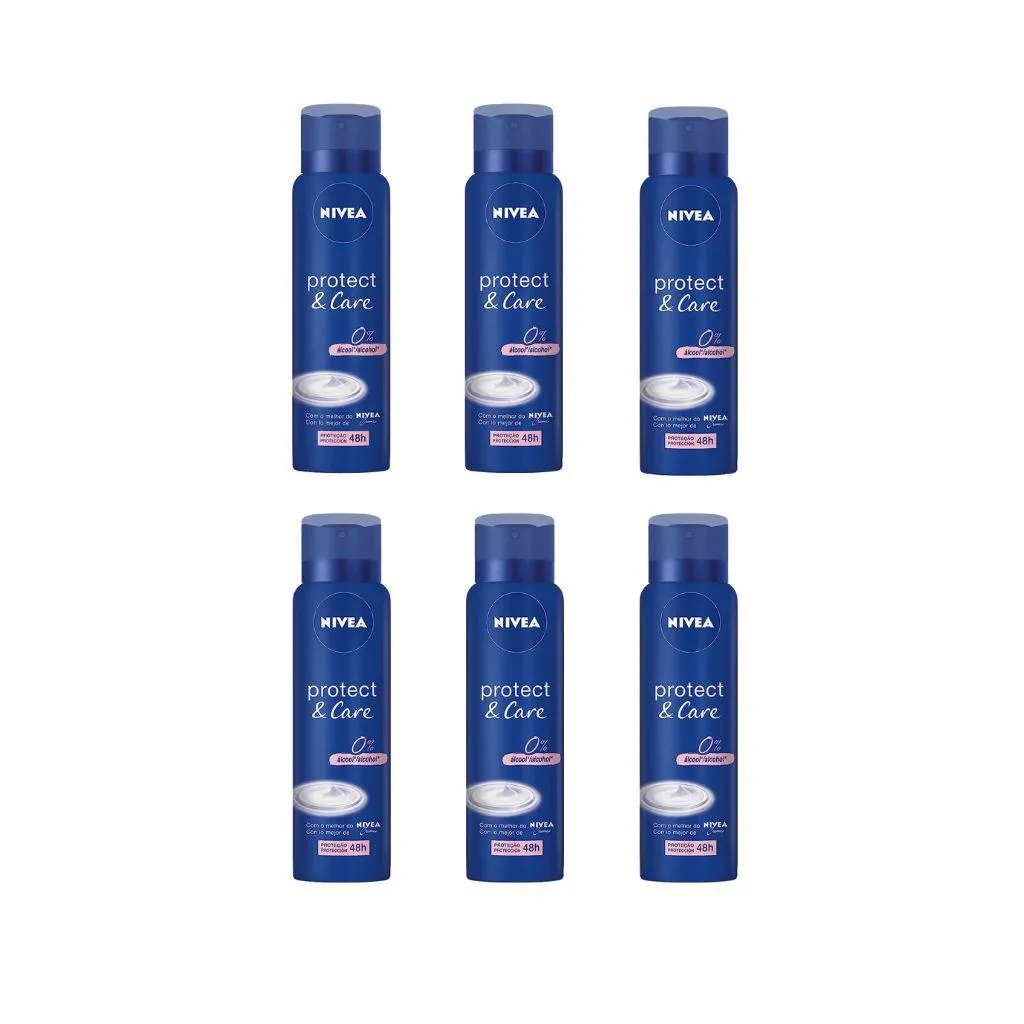 DESODORANTE AERO NIVEA 150ML FEM PROTECT & CARE-KIT C/6UN