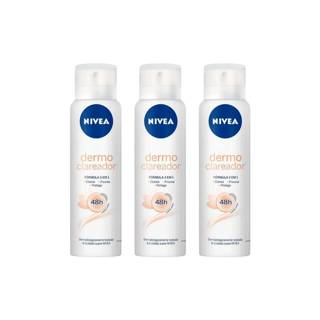 DESODORANTE AERO NIVEA 150ML FEM TOM NATURAL-KIT C/3UN