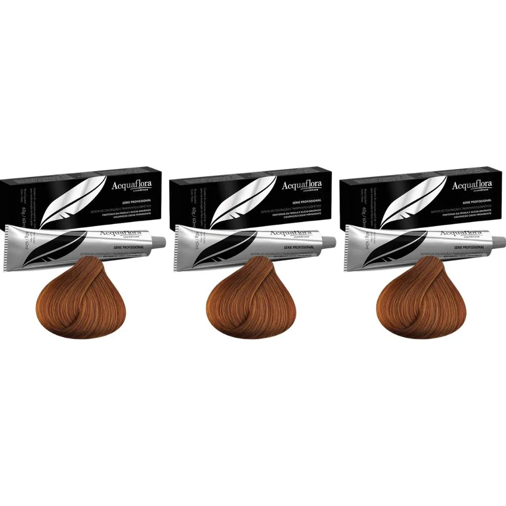 COLORAçAO ACQUAFLORA PERM 6.73 LR ESCURO MARR DOUR 60G-KIT C3UN