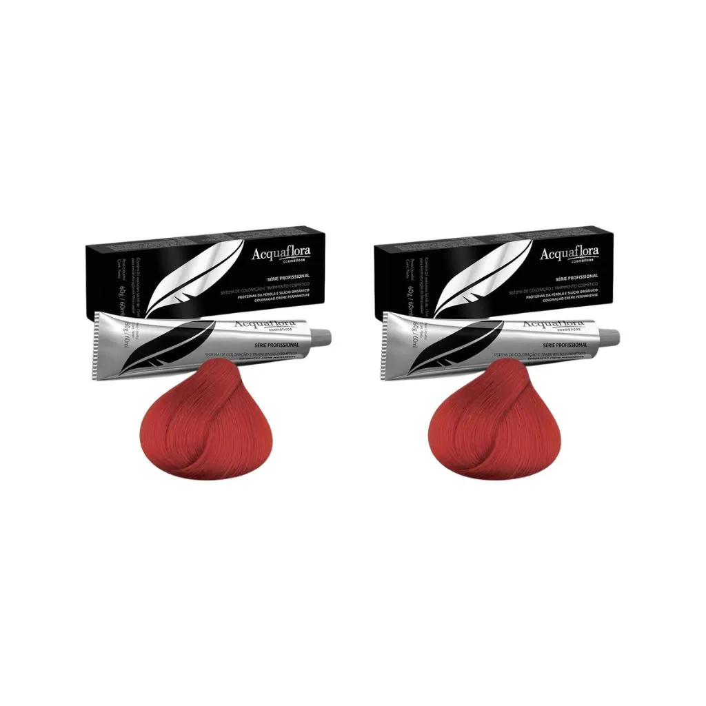COLORAçAO ACQUAFLORA PERM 66.46 LR ESCURO INT AVERM 60G-KIT 2UN