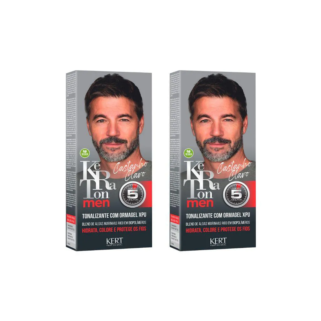 COLORAçãO KERATON MEN CAST CLARO - KIT C/ 2UN