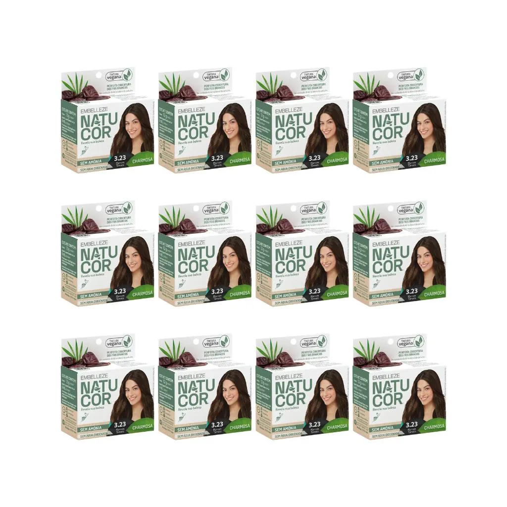 COLORAçAO NATUCOR 3.23 MARROM TAMARA-KIT C/12UN