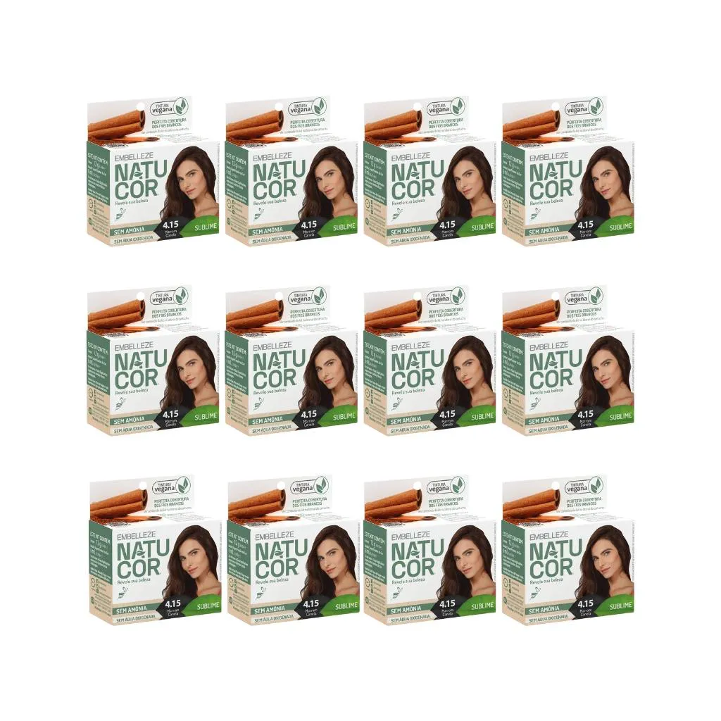 COLORAçAO NATUCOR 4.15 MARROM CANELA-KIT C/12UN