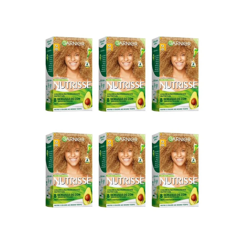 COLORAçAO NUTRISSE 73 LOURO NATURAL DOURADO-KIT C/6UN