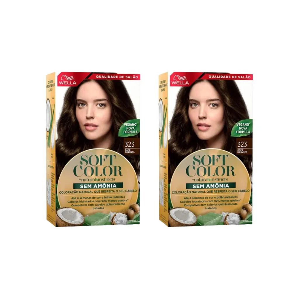 COLORAçAO SOFT COLOR 323 CAFE ROBUSTA - KIT C/2UN