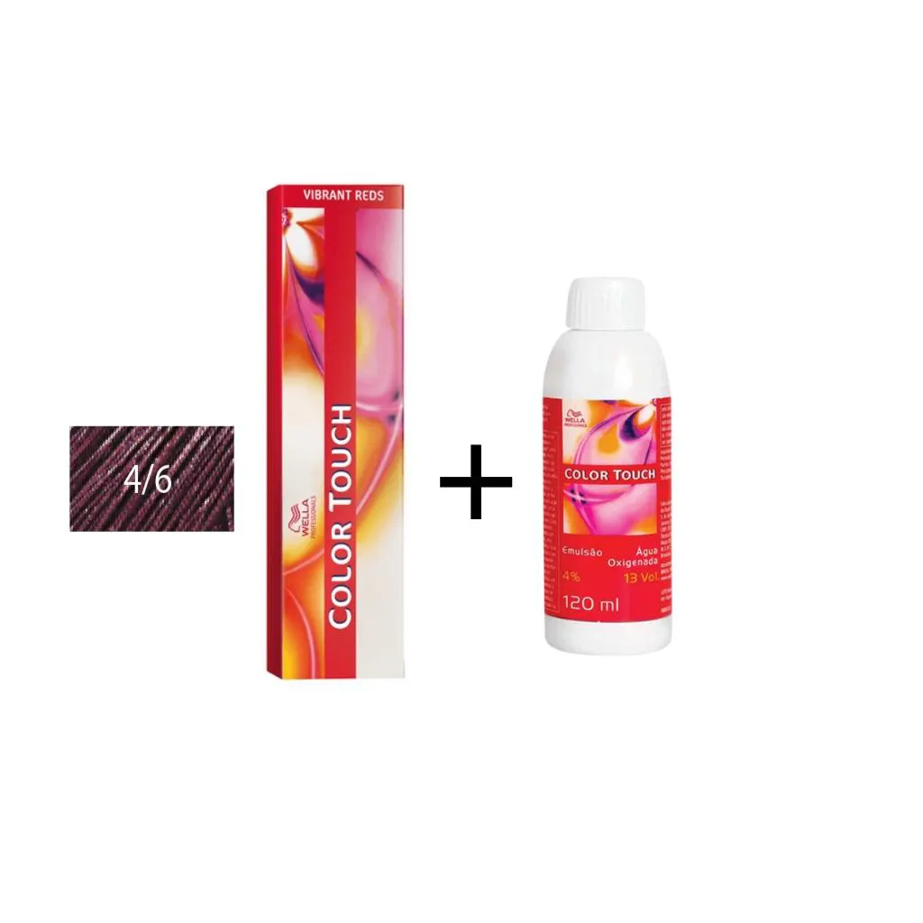 KIT COLORAçãO+EMULSãO COLOR TOUCH 4.6 CASTA MED VIOLETA 60G