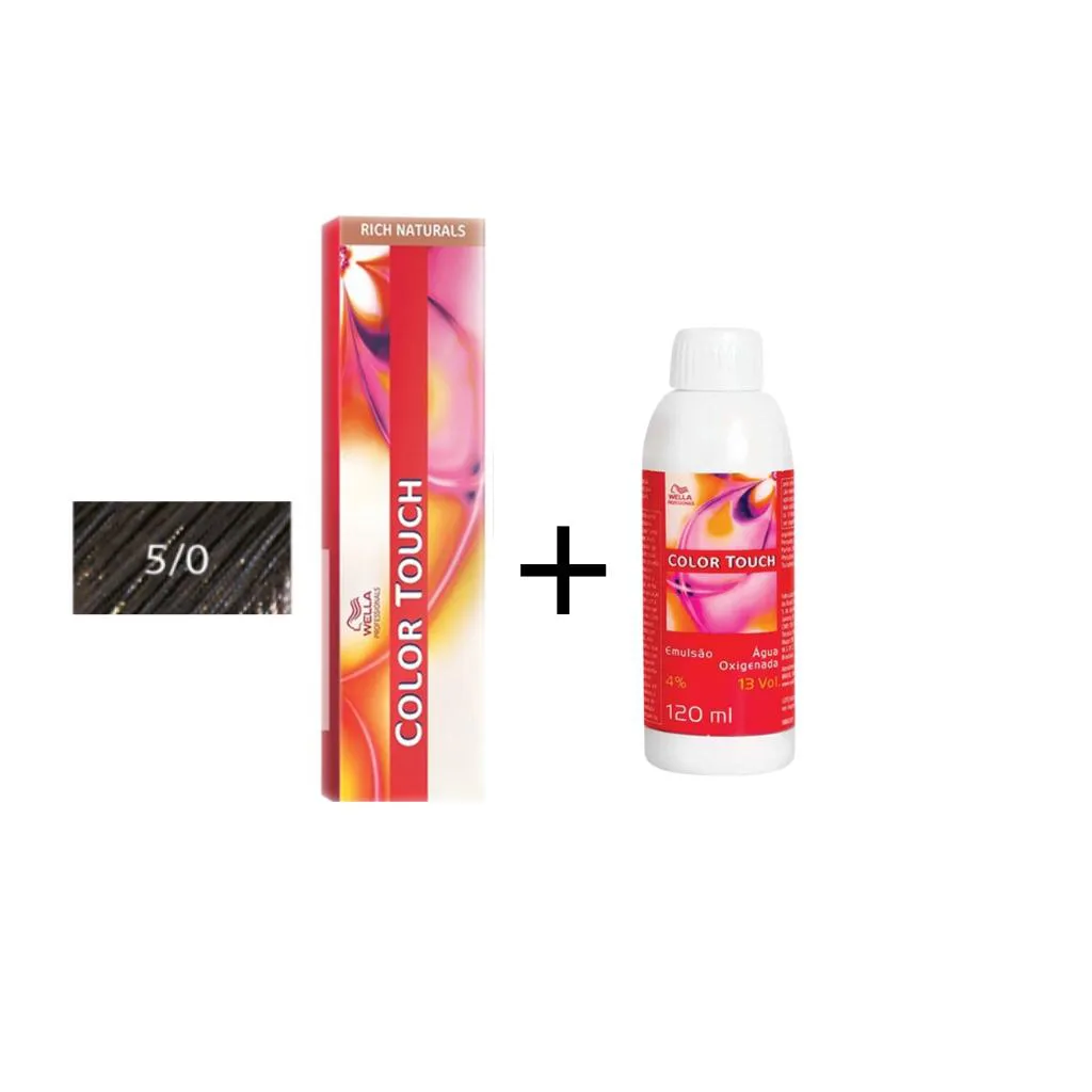 KIT COLORAçãO+EMULSãO COLOR TOUCH 5.0 CASTANHO CLARO 60G