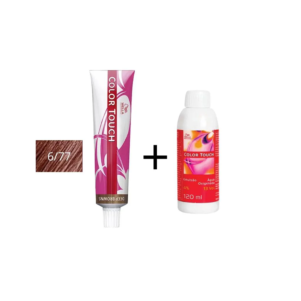 KIT COLORAçãO+EMULSãO COLOR TOUCH 6.77 LOU ESCU MAR INTE 60G
