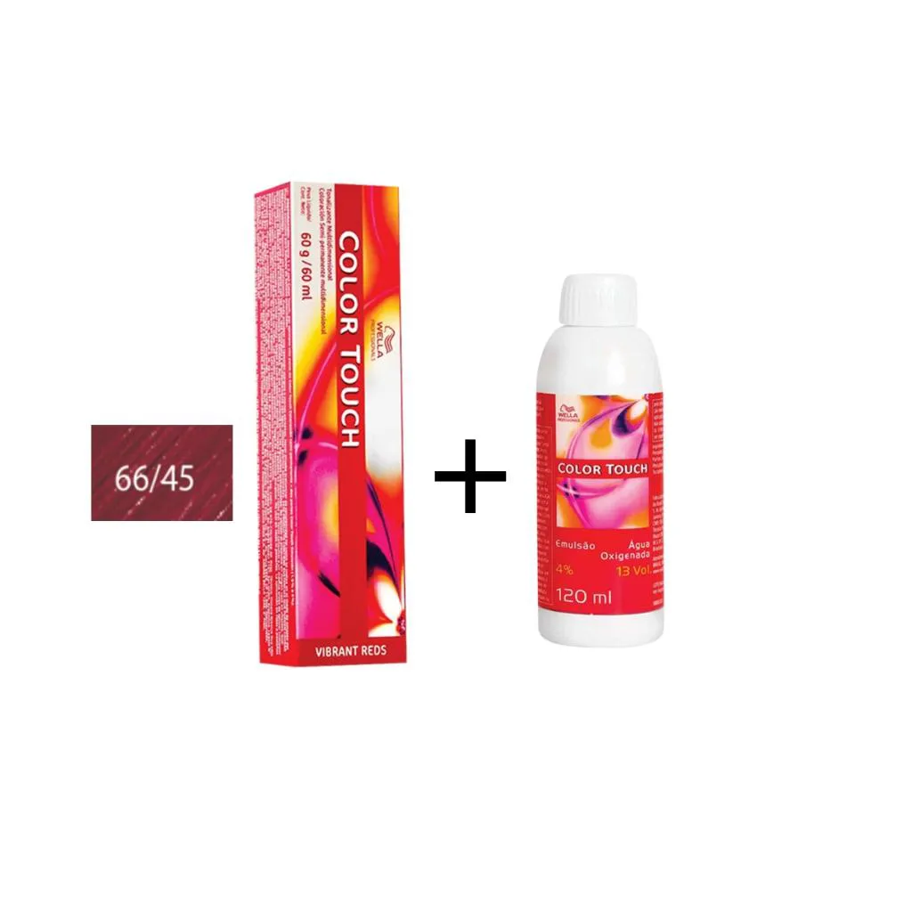 KIT COLORAçãO+EMULSãO COLOR TOUCH 66.45 LOU ESCU INT VER 60G