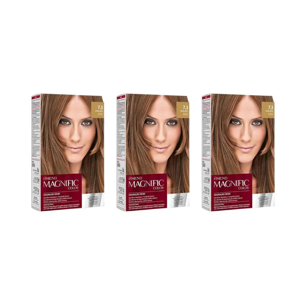 COLORAçAO AMEND MAGNIFIC CR PERM 7.3 LOURO AVELA-KIT C/3UN