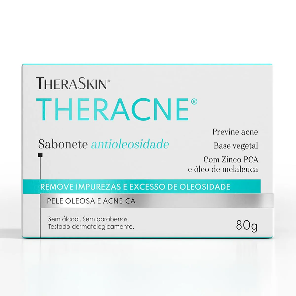THERASKIN THERACNE SABONETE ANTIOLEOSIDADE EM BARRA PELE ACNEICA 80G (7897129303586)