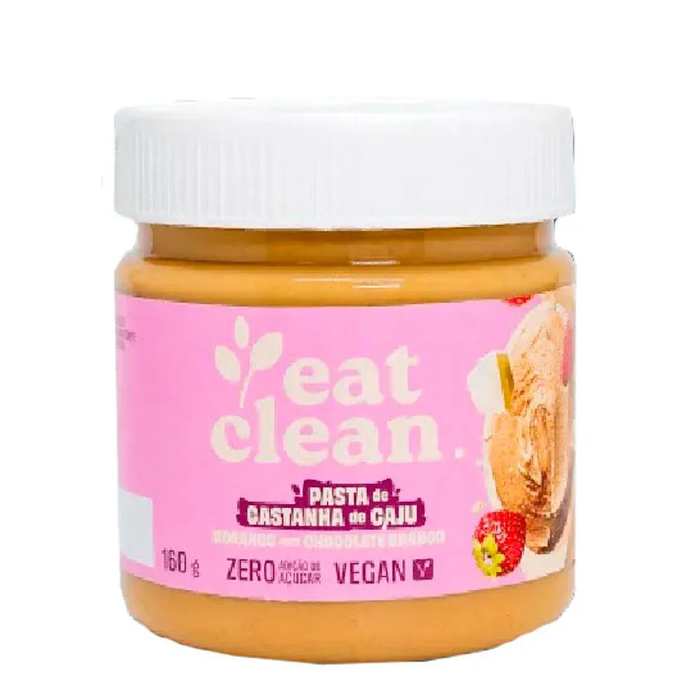 PASTA DE CAJU MORANGO COM CHOCOLATE BRANCO EAT CLEAN 160G U Unica