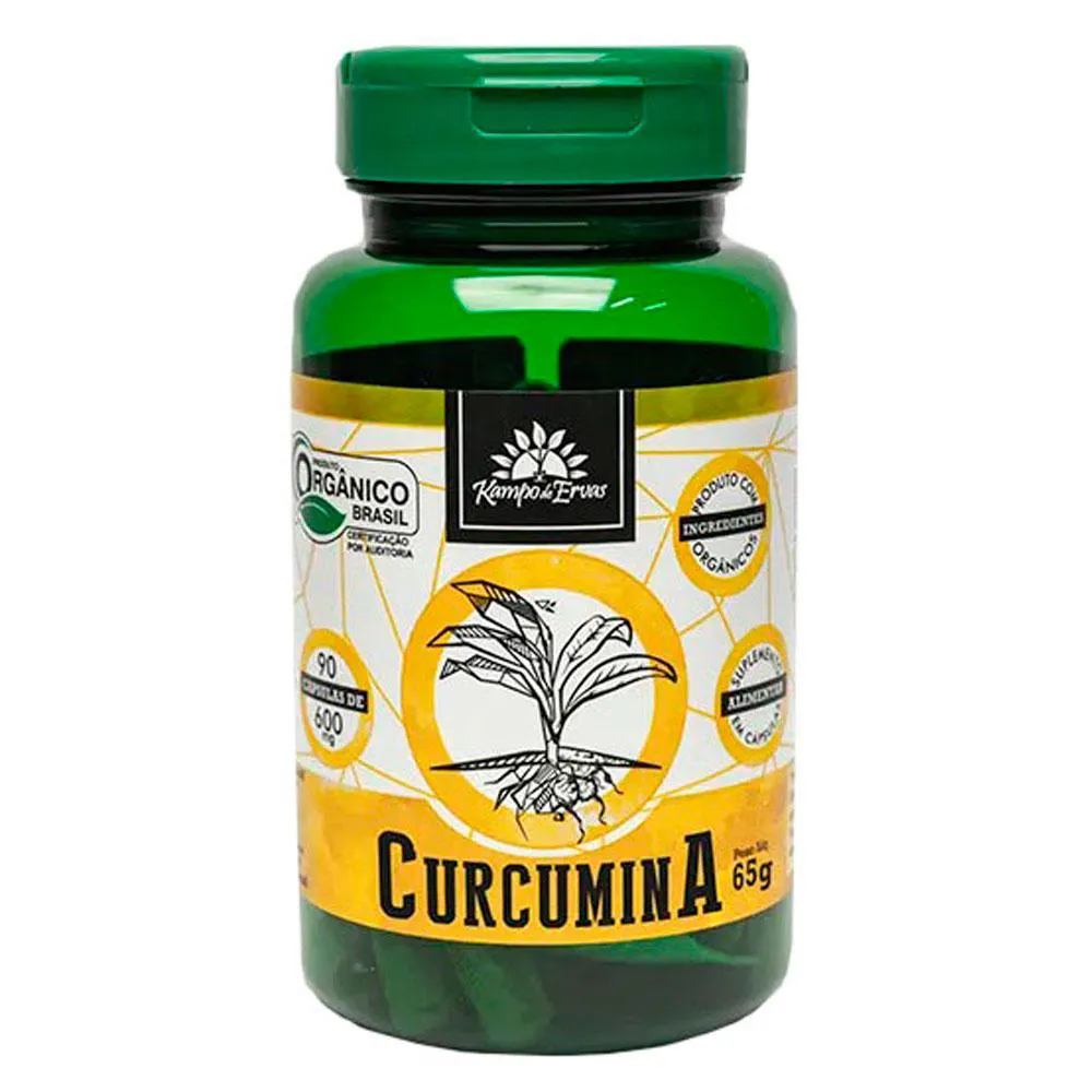 CURCUMINA ORGâNICA KAMPO DE ERVAS 90 CAPS U Unica