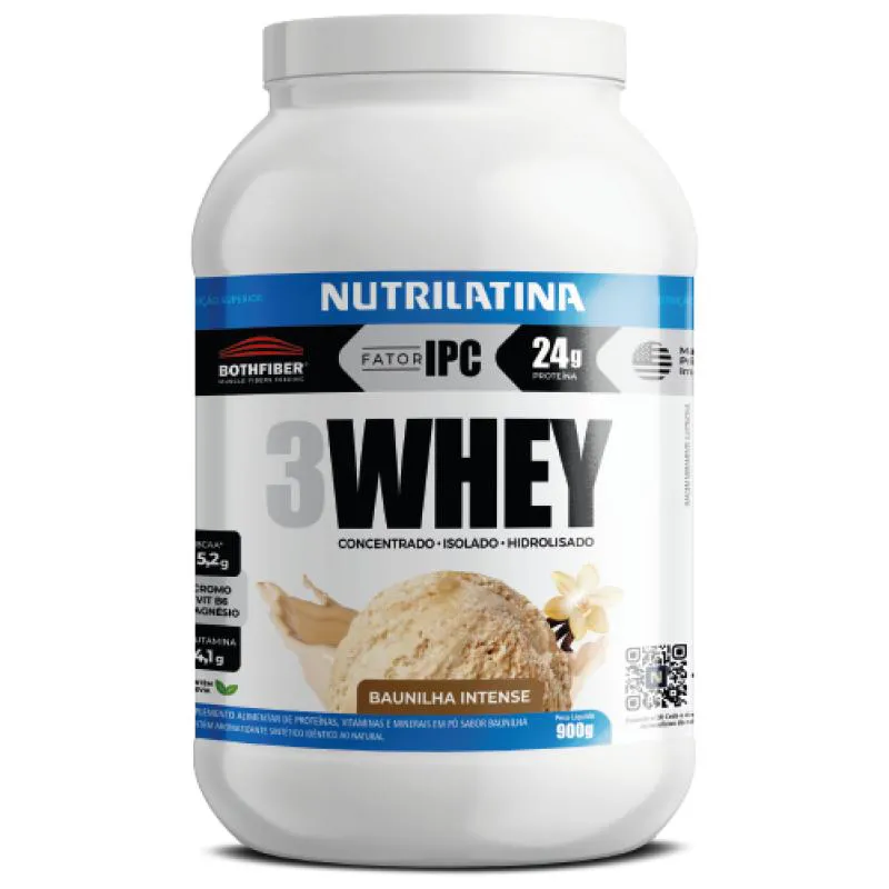 3 WHEY PROTEIN BAUNILHA NUTRILATINA