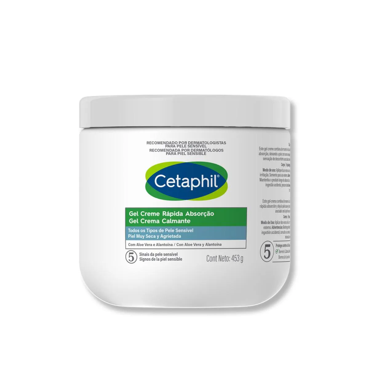 CETAPHIL GEL CREME RáPIDA ABSORçãO PARA PELES SENSíVEL SECA E DESCAMATIVA 453G GALDERMA