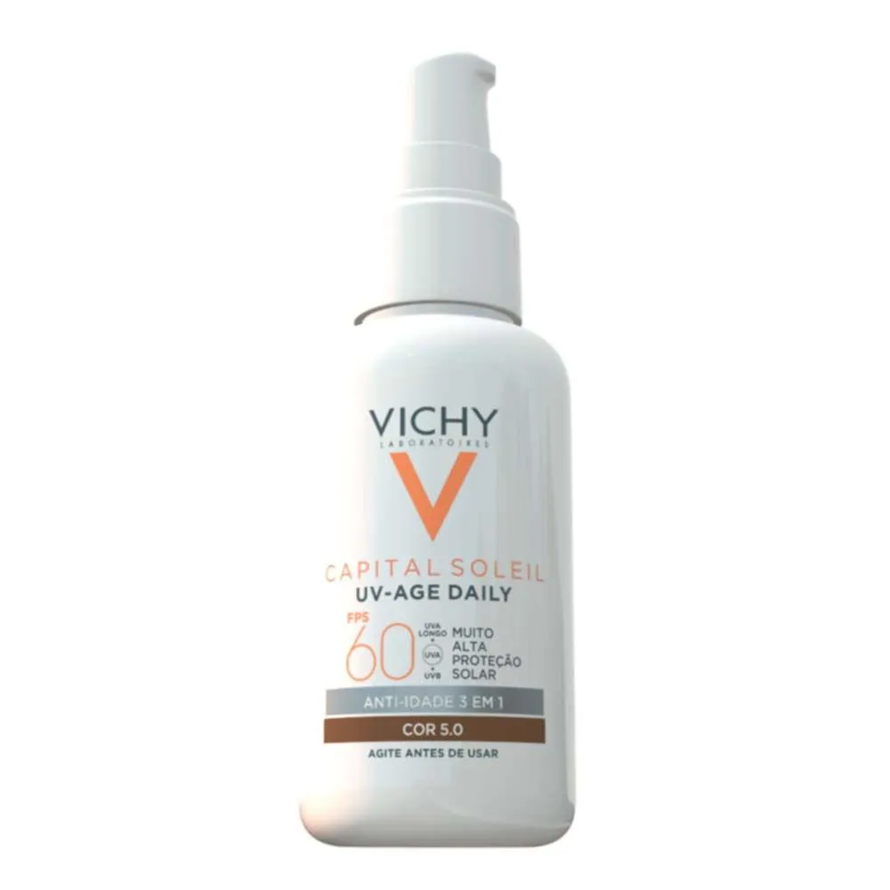 VICHY PROTETOR SOLAR FACIAL UV AGE DAILY ANTI-IDADE 3 EM 1 COR 5.0 FPS60