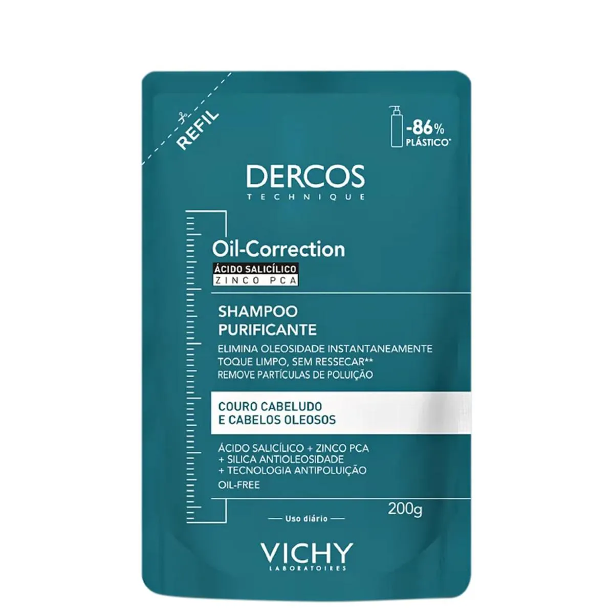 Shampoo Anticaspa Vichy Dercos Oil-Correction Purificante Antioleosidade 200g