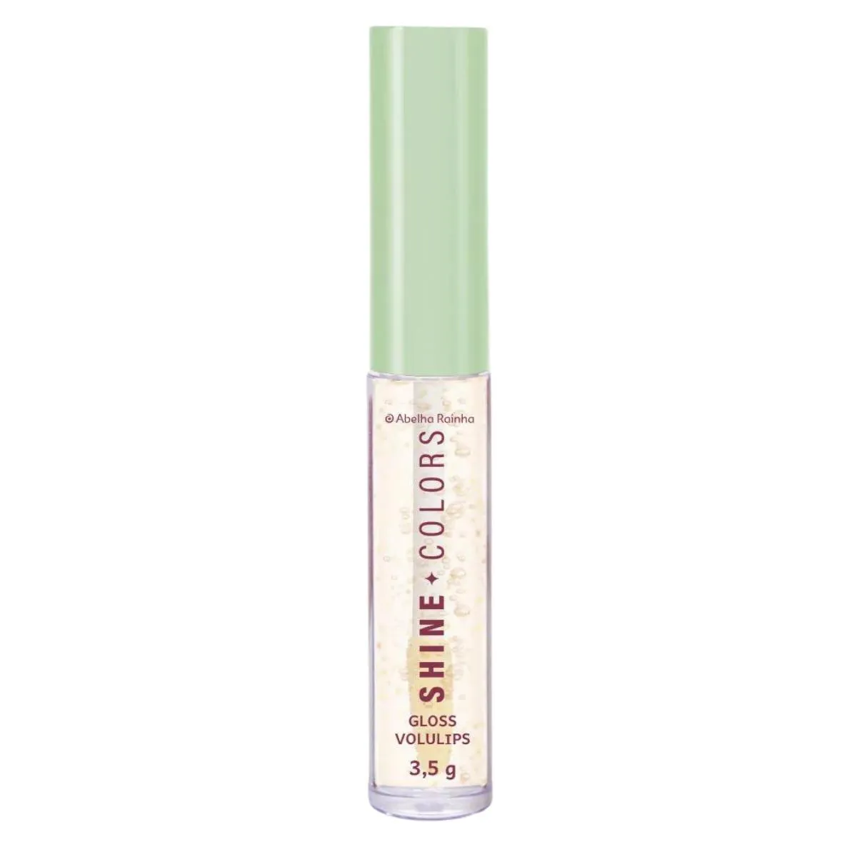 BATOM GLOSS VOLULIPS FOLHAS DOURADAS SHINE COLORS ABELHA RAINHA 3,5G