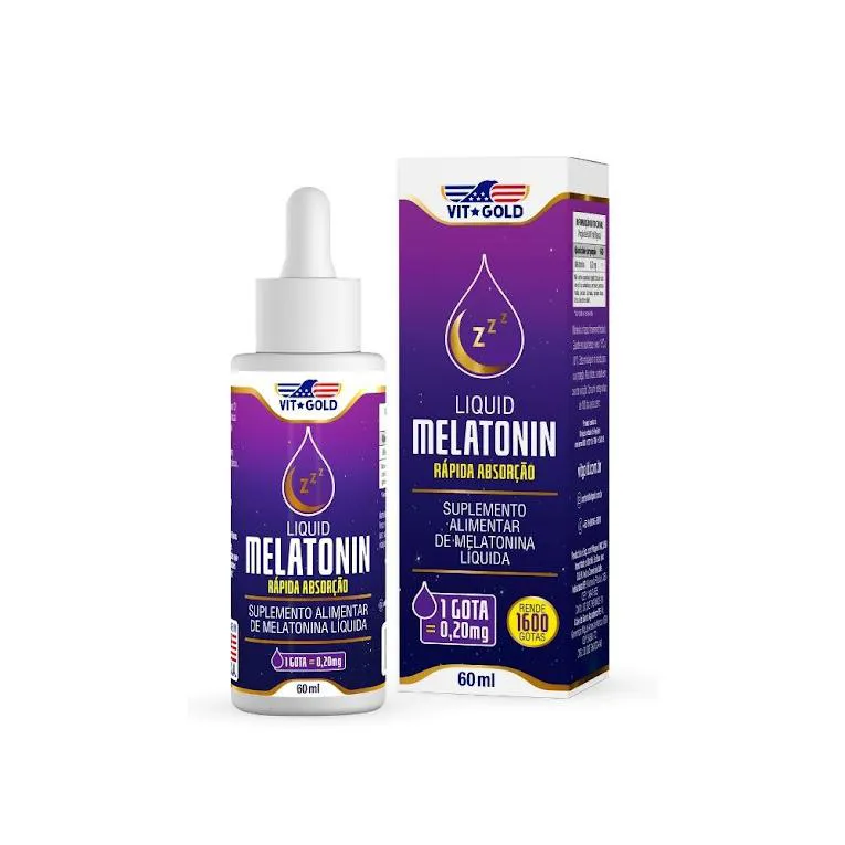 Suplemento Alimentar Melatonina Gotas 60ml VitGold