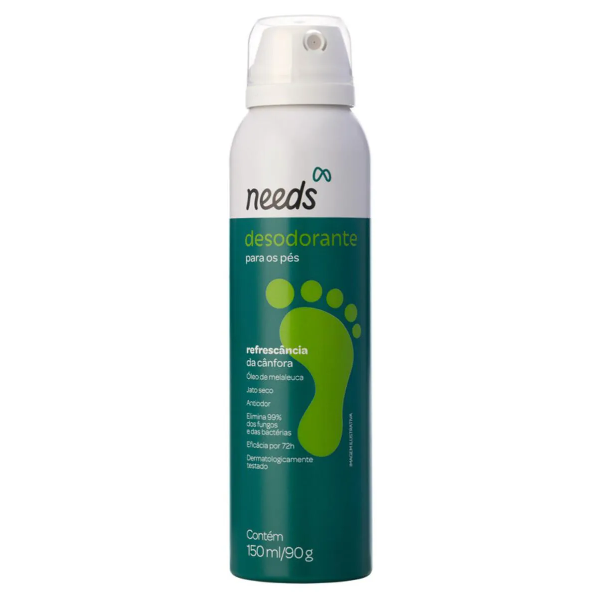 Desodorante para Pés Needs Cânfora Aerossol 150ml