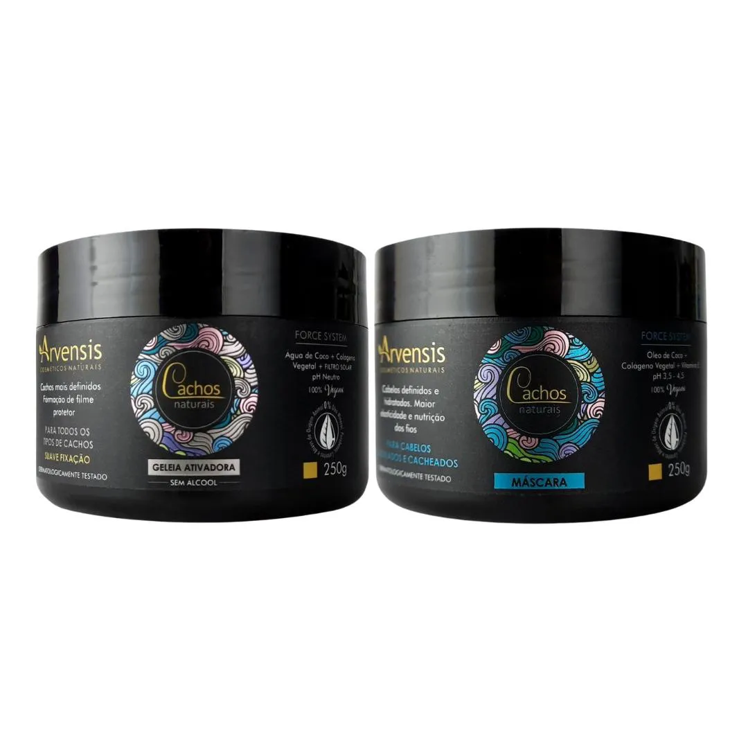 KIT ARVENSIS CACHOS GELEIA SUAVE 250G + MASCARA ONDULADOS