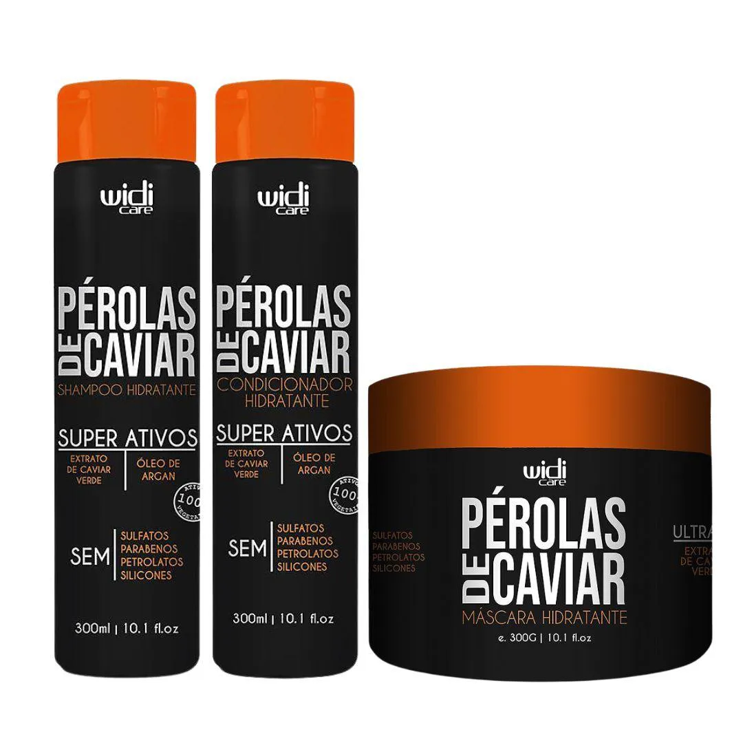 KIT WIDI CARE PéROLAS HIDRATANTE SHAMPOO + COND + MASCARA