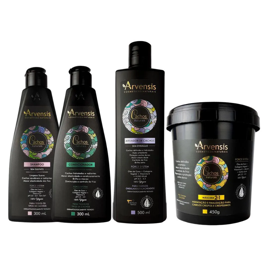 KIT ARVENSIS CACHOS SH. + COND. + ATIVADOR OND. + MASC. 2X1