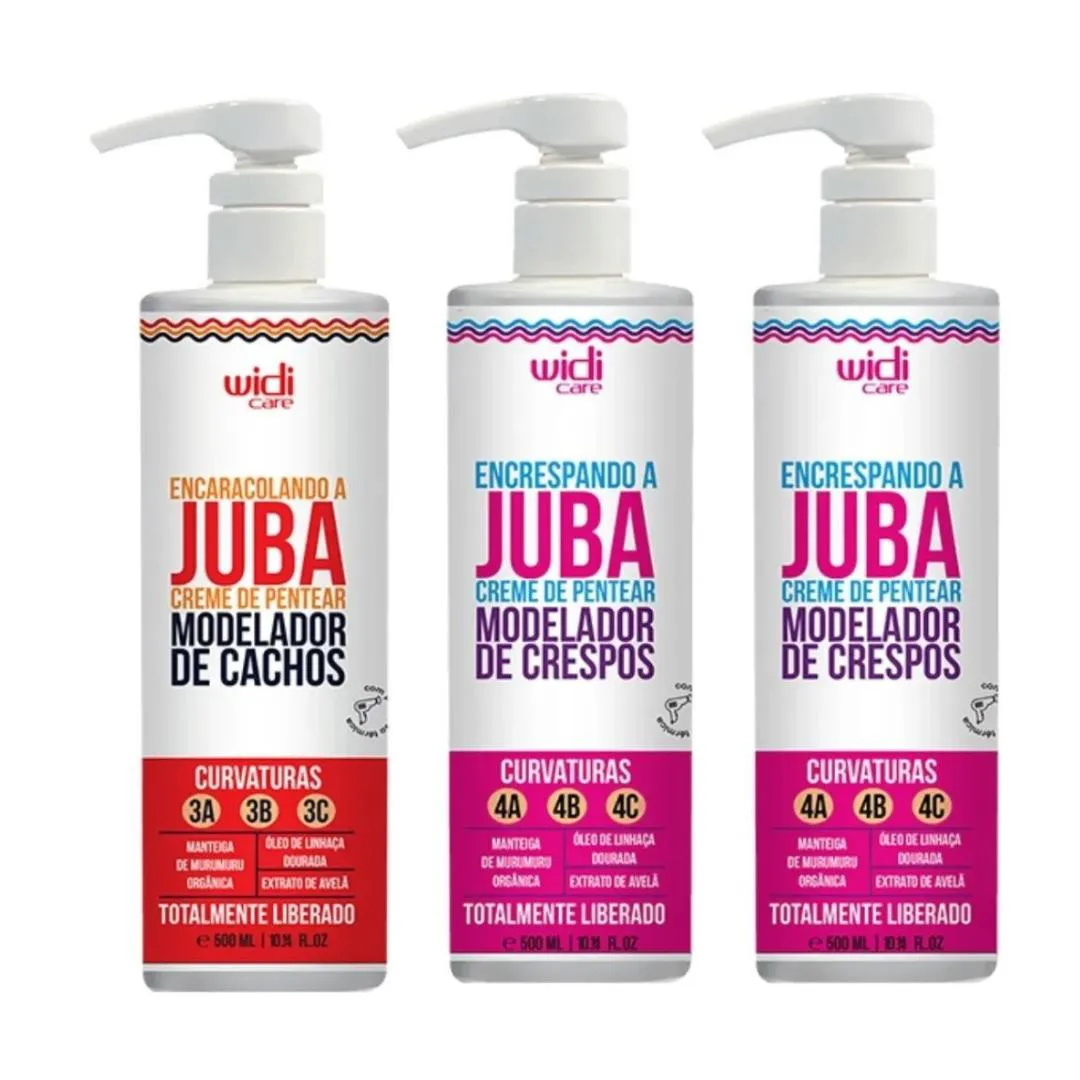 KIT WIDI CARE 2 ENCRESPANDO A JUBA + 1 ENCARACOLANDO 500ML