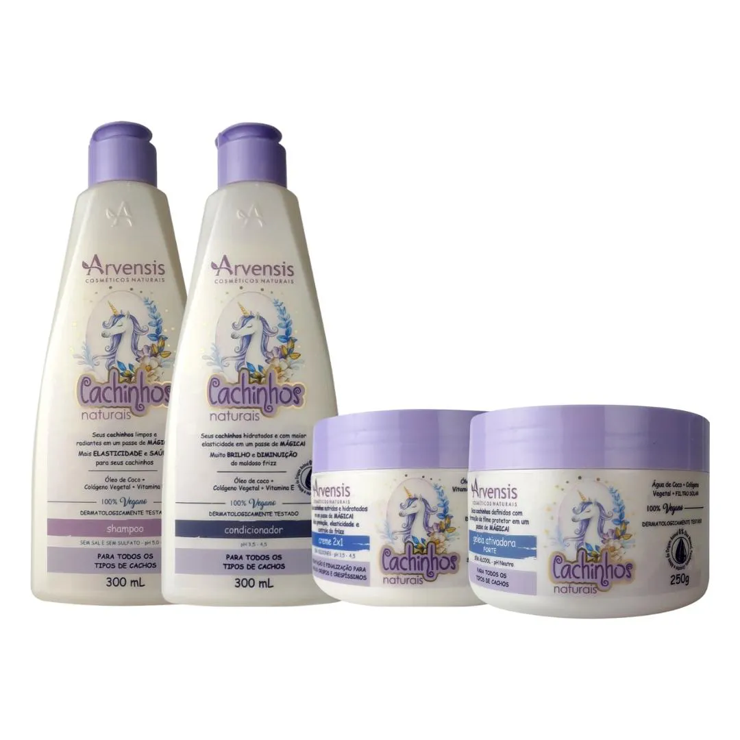 KIT ARVENSIS CACHINHOS SH. COND. MASCARA 2X1 GELEIA FORTE