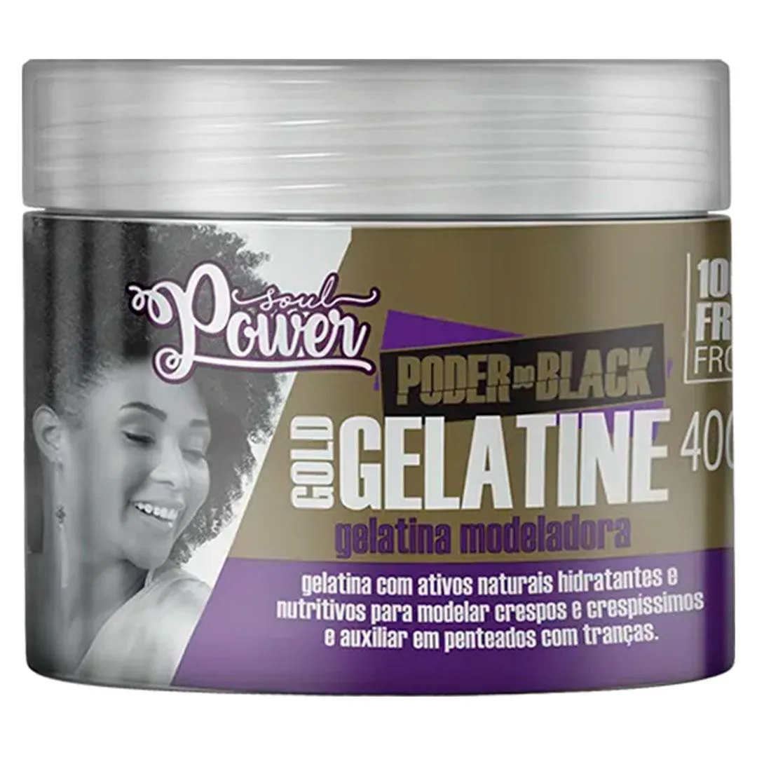 MáSCARA SOUL POWER GOLD GELATINA MODELADORA BLACK 400G