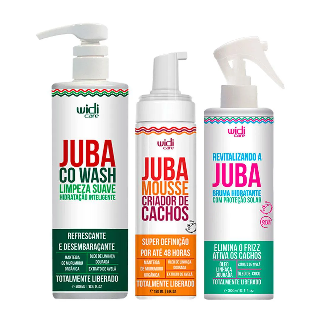 KIT WIDI CARE JUBA CO WASH + MOUSSE + BRUMA HIDRATANTE