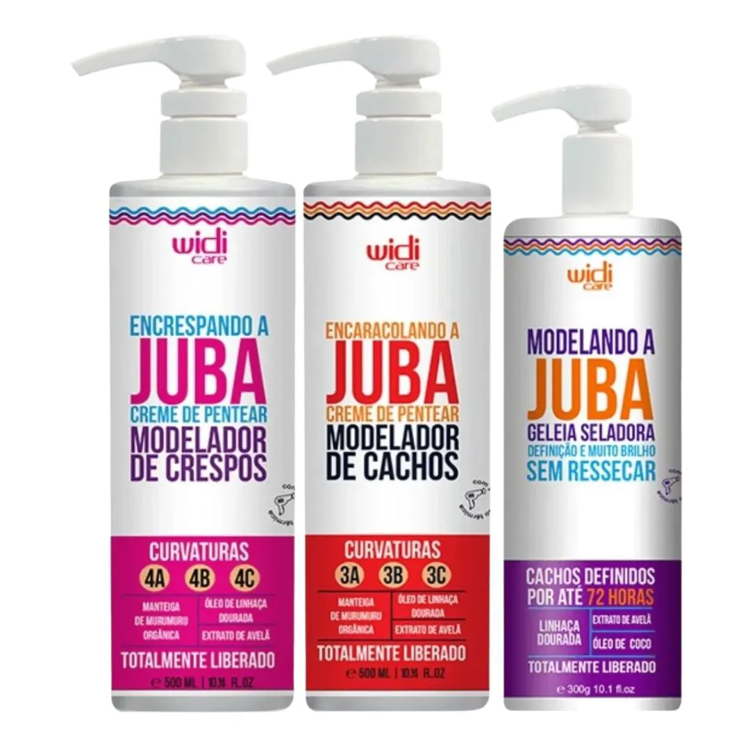 KIT WIDI CARE JUBA ENCRESPANDO + ENCARACOLANDO + GELEIA