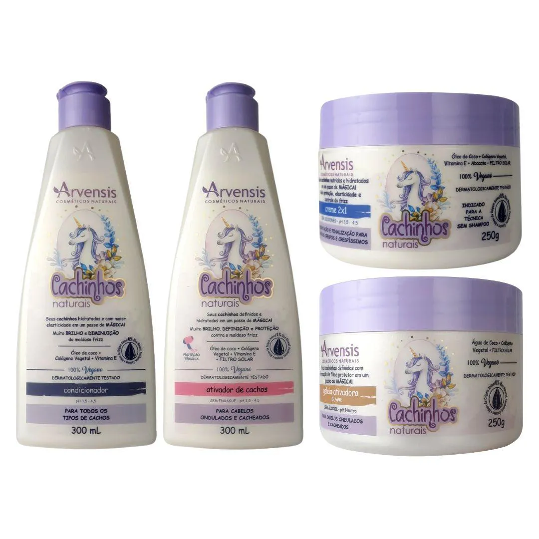 KIT ARVENSIS CACHINHOS COND. ATIV. ONDULADO CREME 2X1 GELEIA