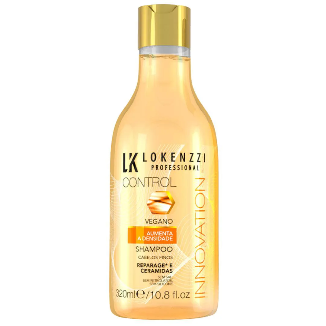 SHAMPOO VEGANO PARA CABELOS FINOS LOKENZZI PROFESSIONAL 320ML