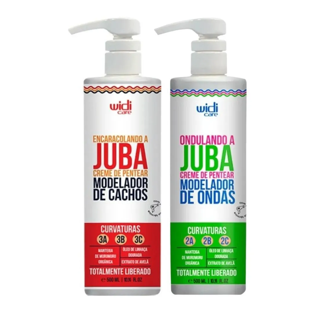 KIT WIDI CARE JUBA CREME ENCARACOLANDO + ONDULANDO 500ML