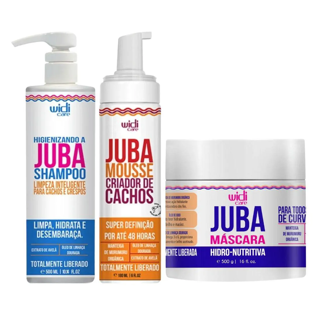 KIT WIDI CARE JUBA SHAMPOO + MOUSSE + MáSCARA NUTRITIVA