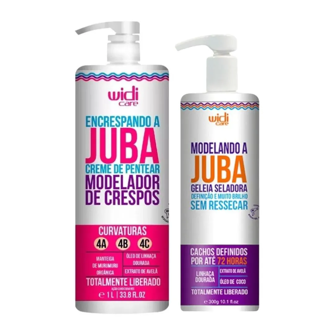 KIT WIDI CARE JUBA CREME ENCRESPANDO 1L + GELEIA 300ML