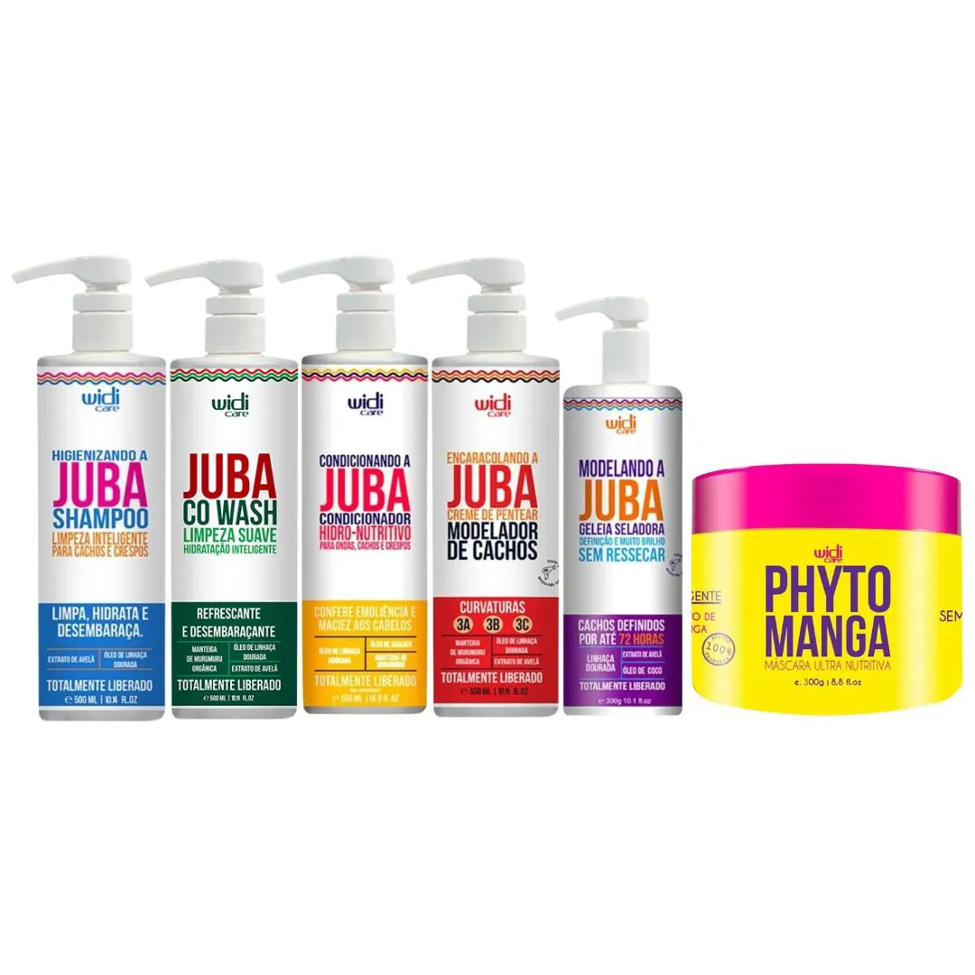 KIT WIDI CARE SH COWASH COND CREME GELEIA JUBA + PHYTOMANGA